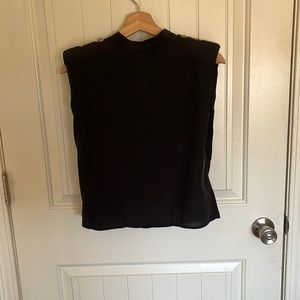 Black Zara Top with Shoulder Pads